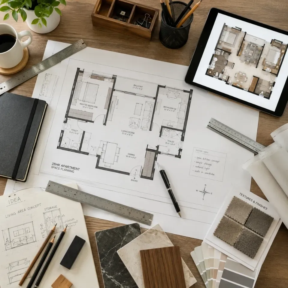 Opalspace 2BHK Interior Design Process