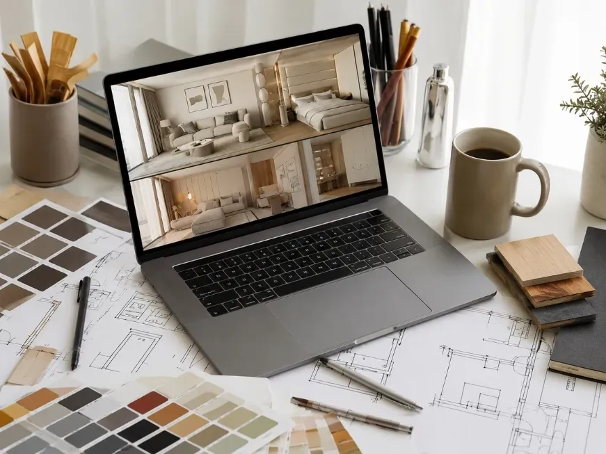 2bhk home interior material, hardware & lighting selection