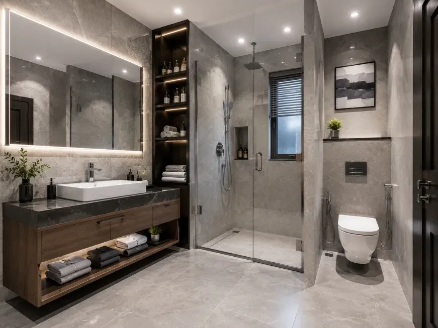 2bhk bathroom interior design for greater noida