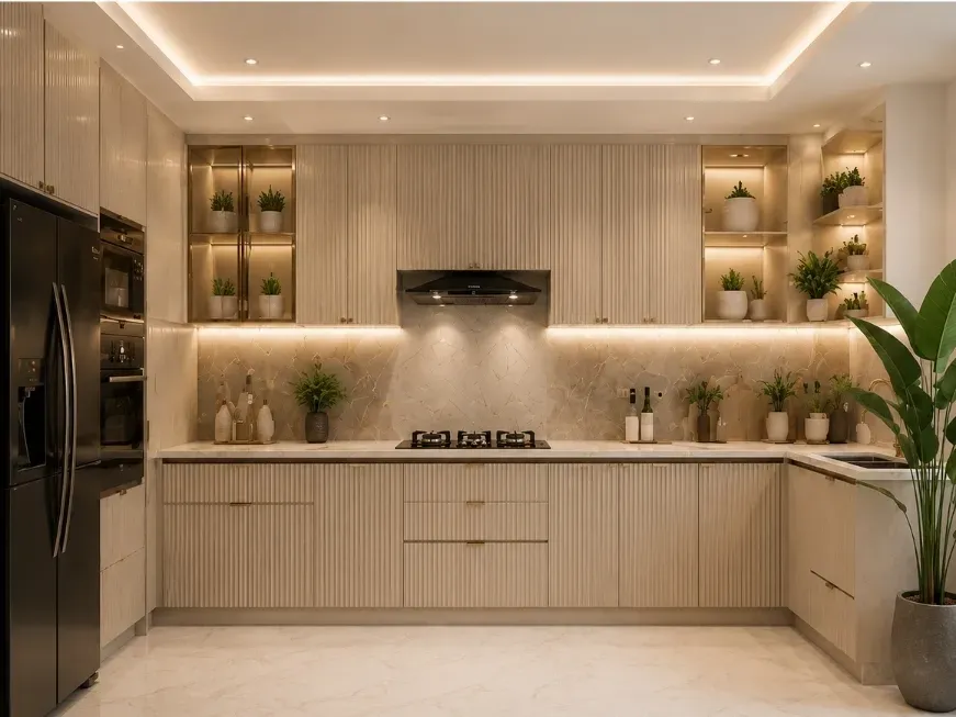 2bhk kitchen interior deisgn for gurugram homes