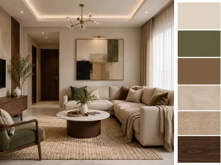 2bhk wall colour design for gurugram homes