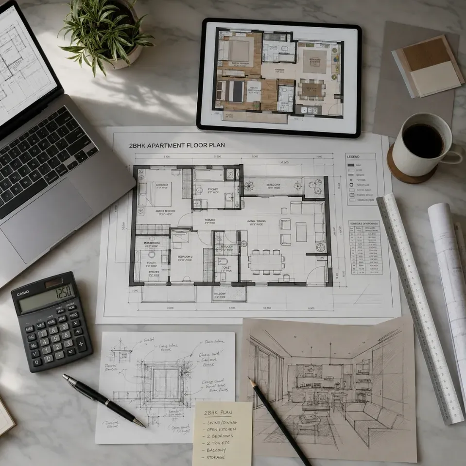Opalspace 2BHK Interior Design Process