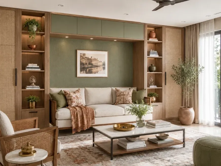 2bhk living room storage ideas
