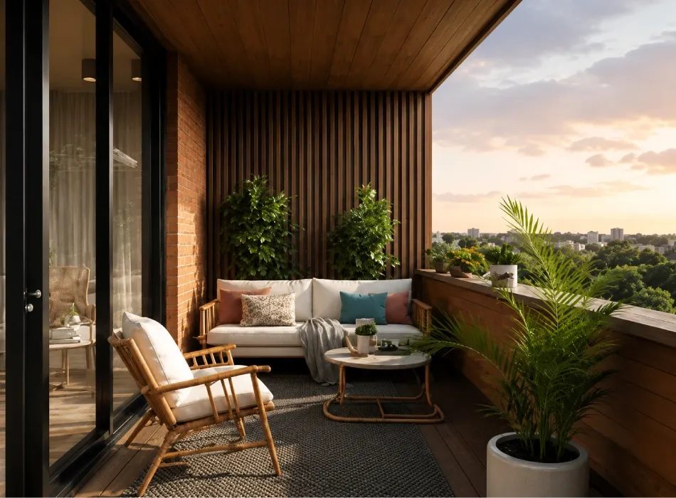 3bhk balcony interior designs for ghaziabad homes