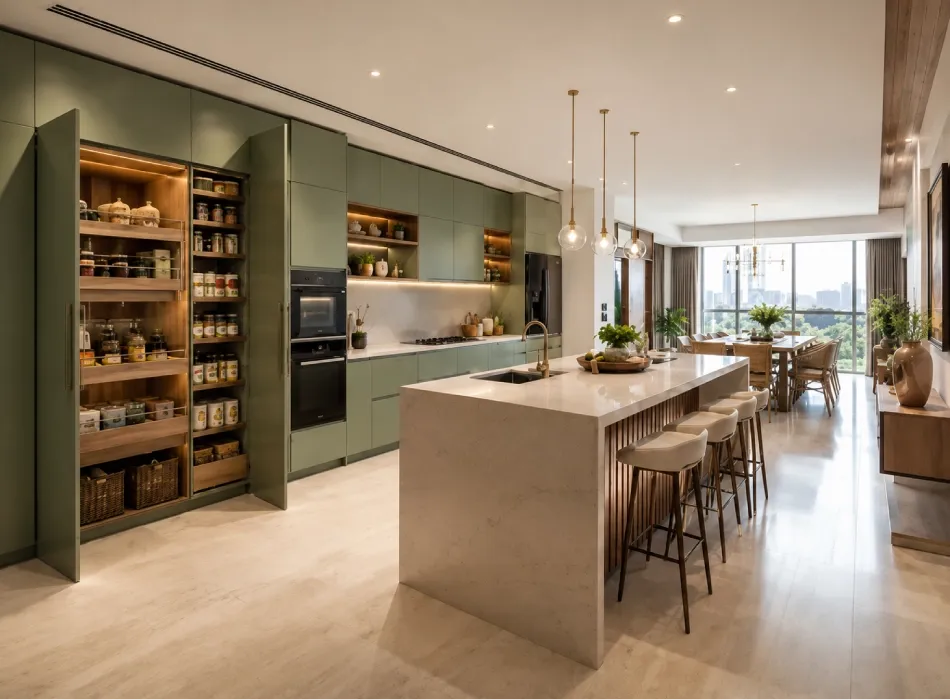 3bhk kitchen interior design for ghaziabad homes