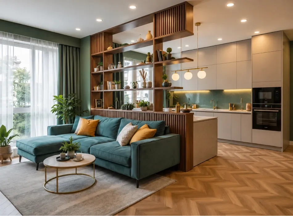 3bhk multi-functional elements home interior design