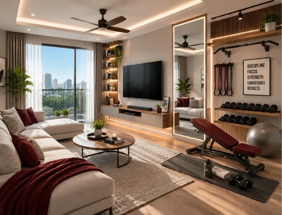 3bhk multi-functional elements design