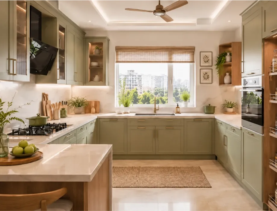 3bhk kitchen interior design in noida