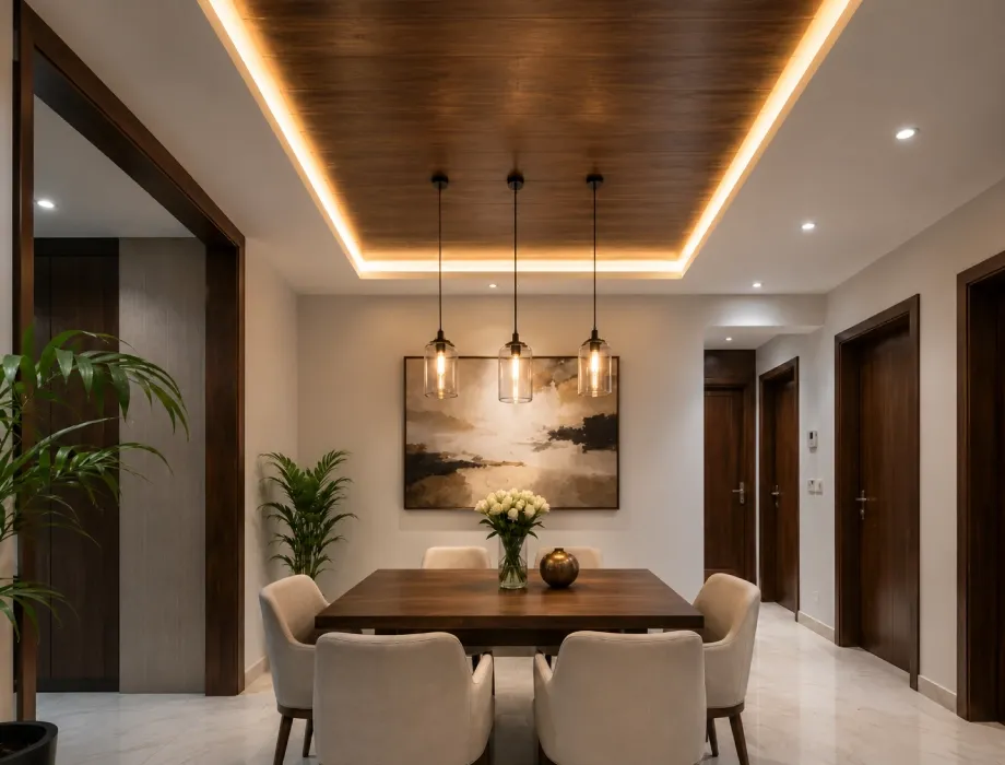2bhk flase ceilig lighting design in greater noida