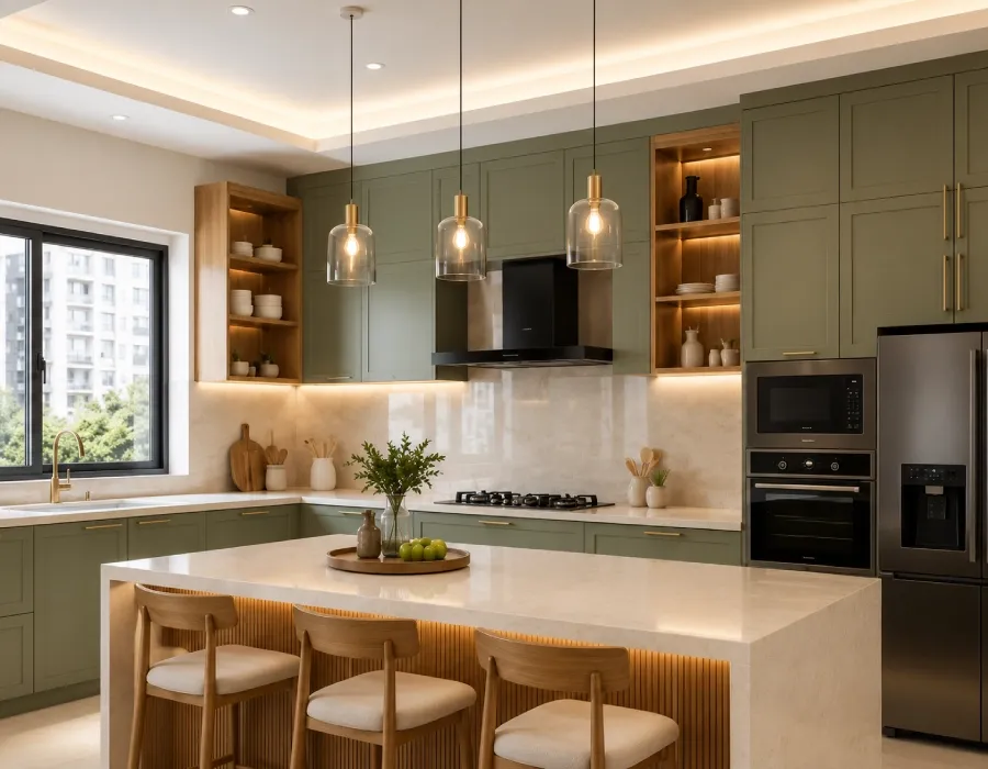 Modular Kitchen Cabinets Design in Faridabad
