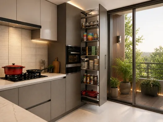 Kitchen Interior Smart Storage Design