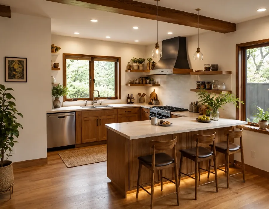 Modular Kitchen Breakfast Counter Design