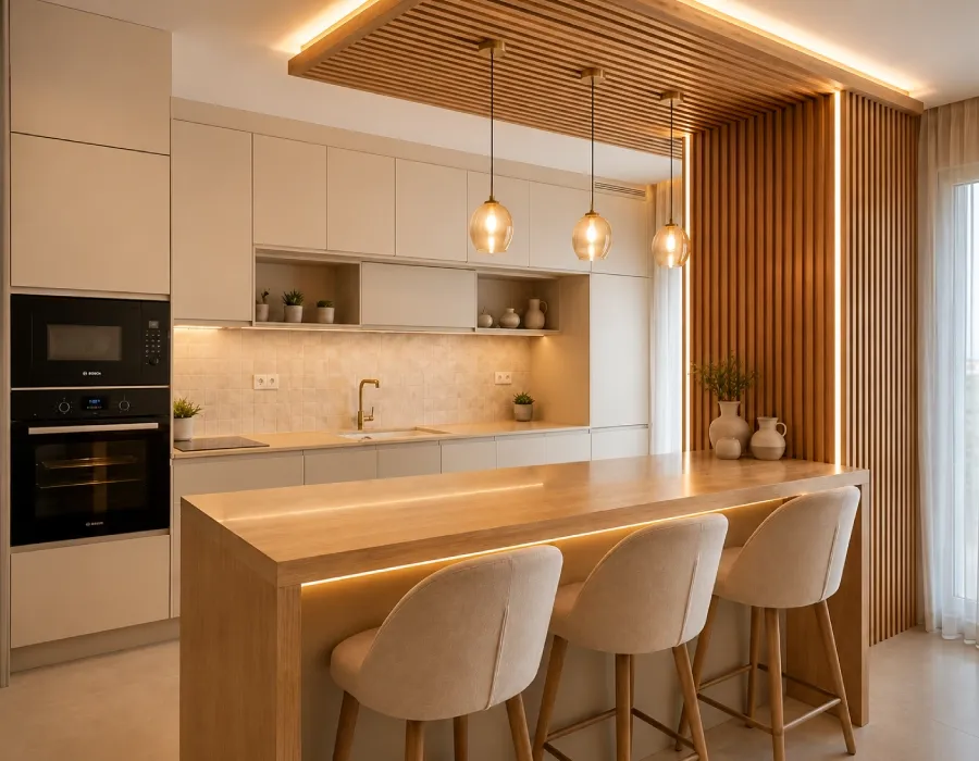 Modular Kitchen Lighting Design in Ghaziabad