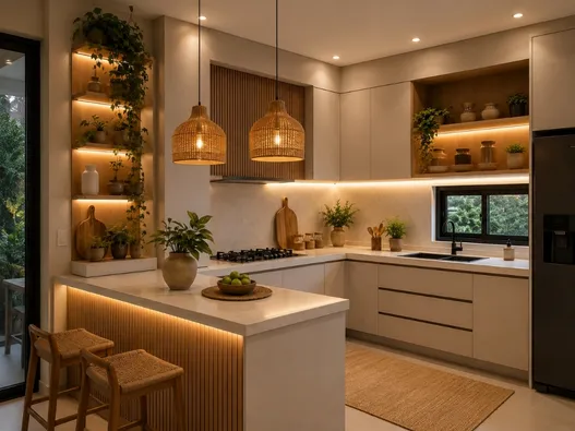 Modular Kitchen Lighting Design in Greater Noida