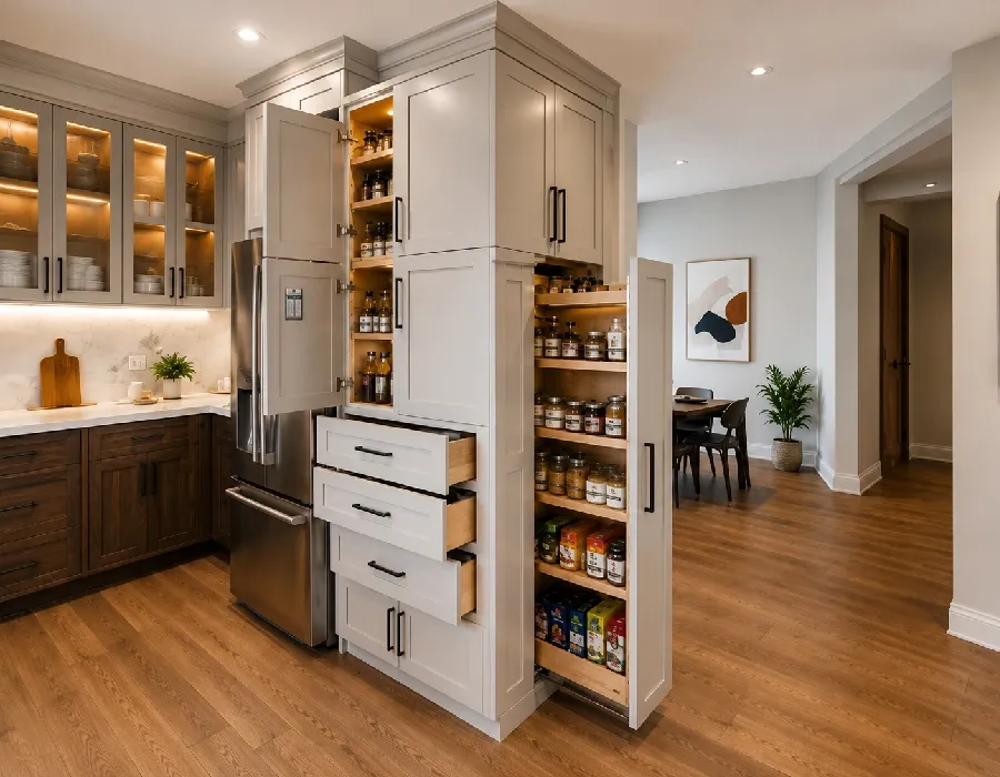 Kitchen Interior Vertical & Smart Storage