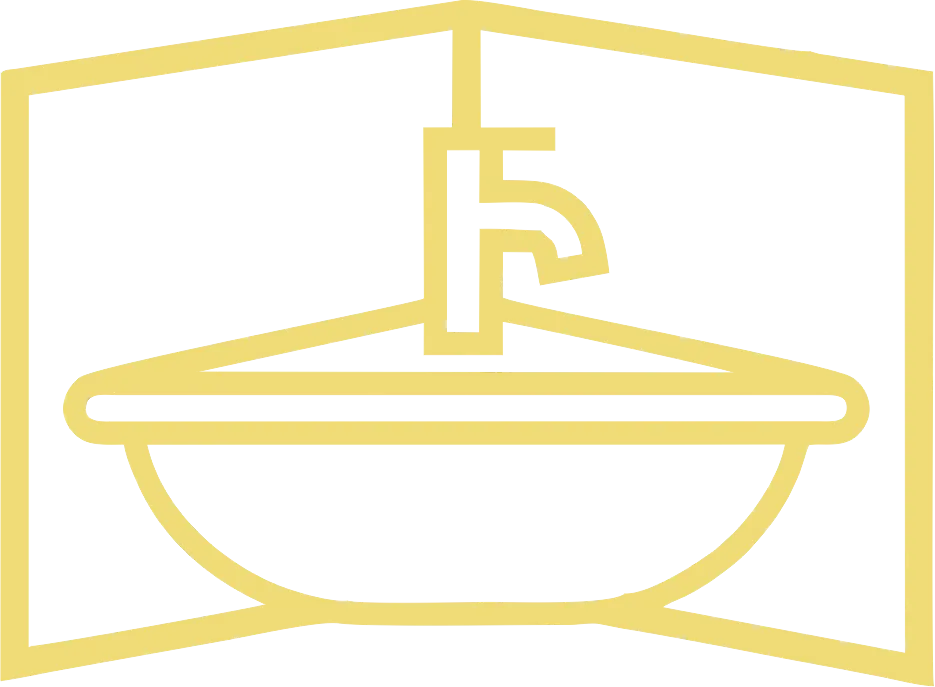 L-shape kitchen icon