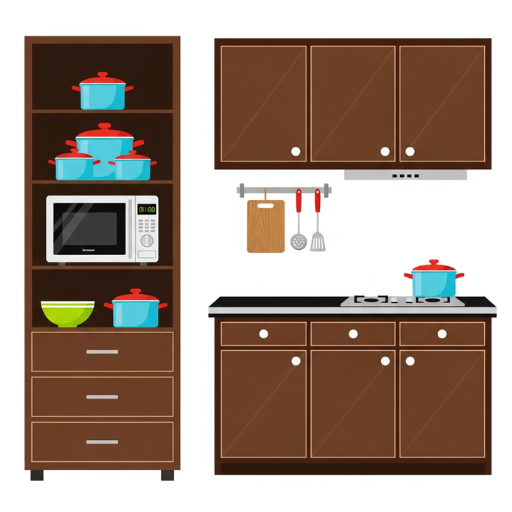 L-shape kitchen icon
