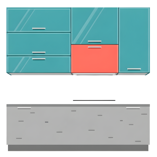 L-shape kitchen icon