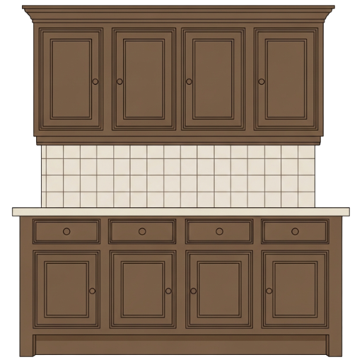 L-shape kitchen icon