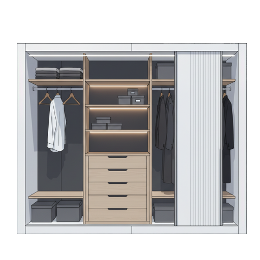 L-shape kitchen icon