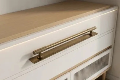 Wardrobe Champagne Finish Handles
