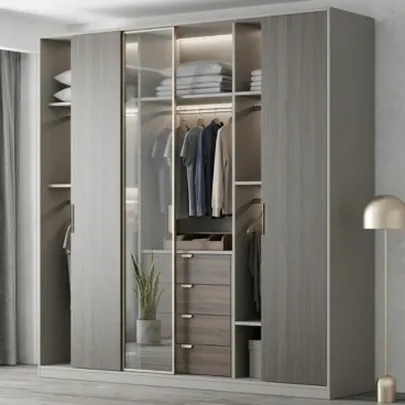 Wardrobe Aluminium Glass